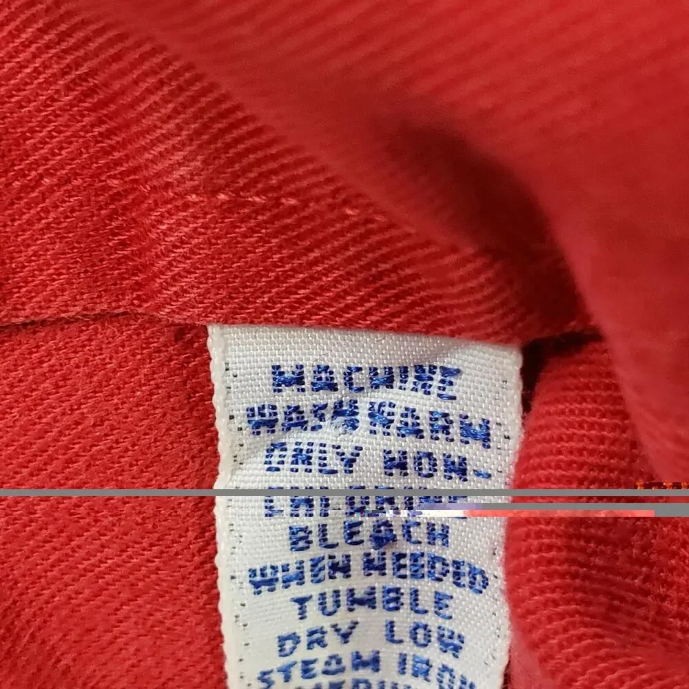 Polo Ralph Lauren Oxford Shirt Mens Size L/XL Button Down Red Long Sleeve